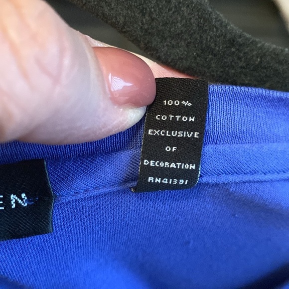 Ralph Lauren Sport T-Shirt Womens XL Periwinkle V neck 100% Cotton Quiet Luxury - Picture 6 of 8